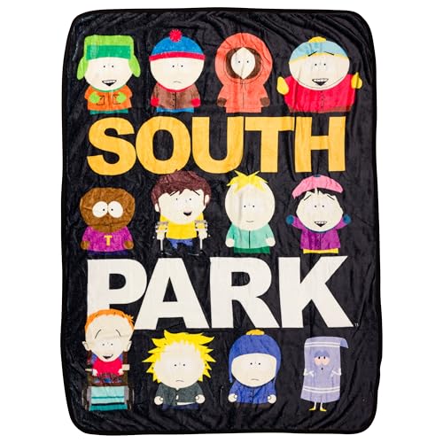 Silver Buffalo South Park avec Kyle, Stan, Kenny, Eric Cartman, Tolkien, Jimmy, Butters, Wendy, Timmy, Tweek Tweak, Craig, et Towelie Couverture Polaire 114,3...