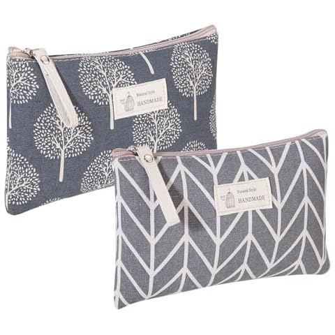 TYVOM Canvas Cosmetic Bag Set for Women Cover