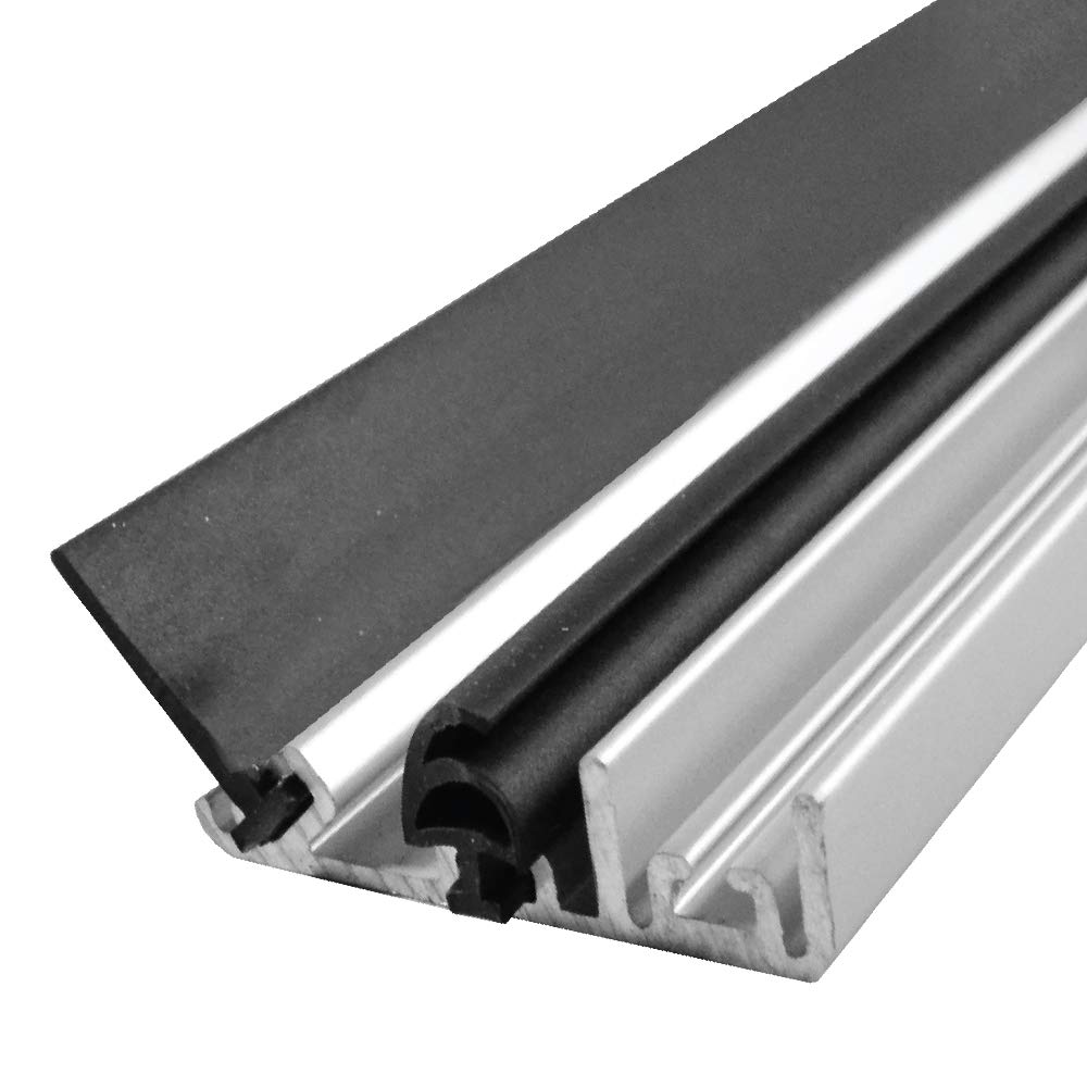 Clear Anodized Astragal with Double Silicone Seal (7383CA), FHSM #8 x 3/4'' Supplied, (96'' L x 3/8'' H x 1-5/8'' W)