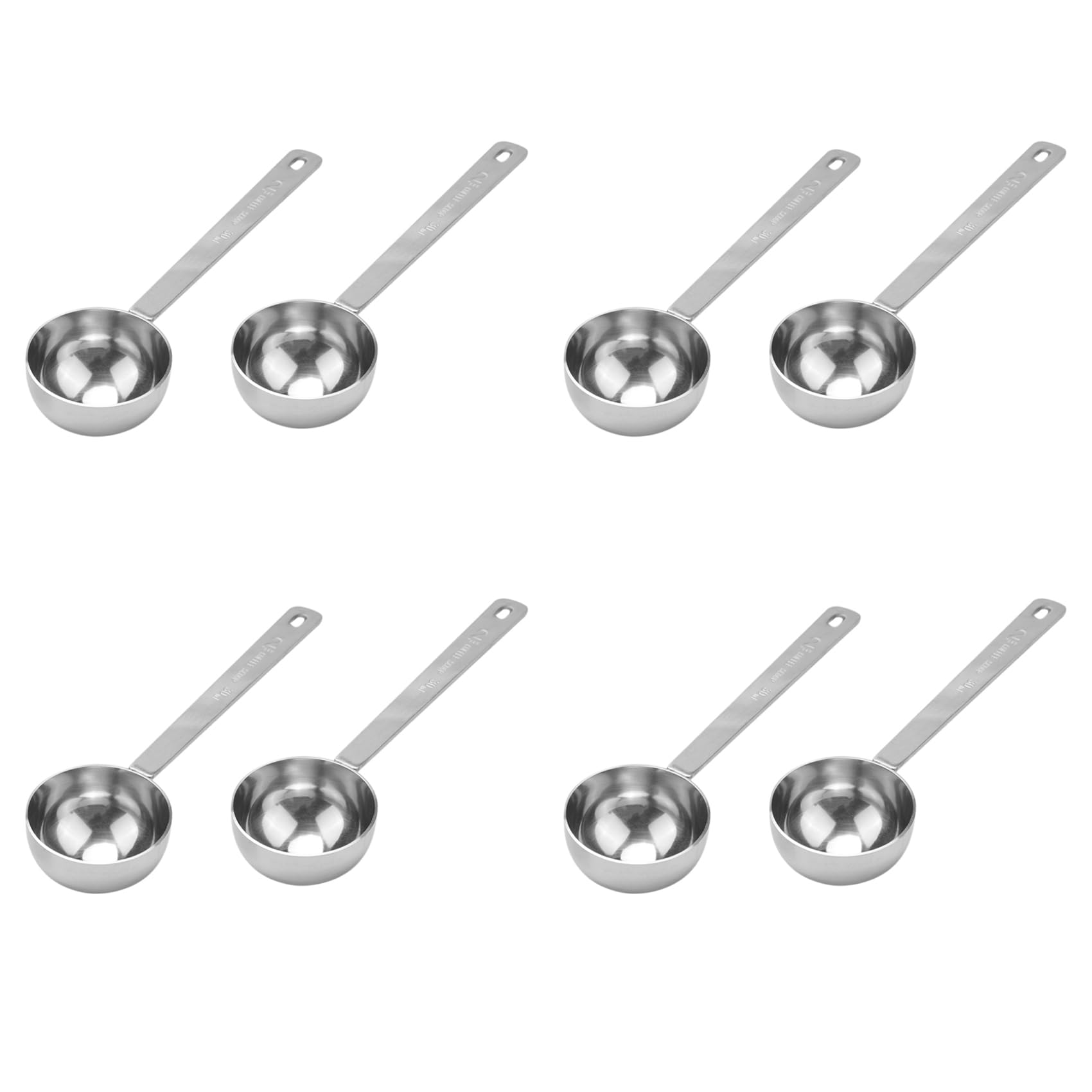 Hndhbfgrt Stainless Steel Coffee Scoop, 8 Tablespoon Measuring Spoon Coffee Scoop, 30Ml Metal Long Handled Spoons Set of 8