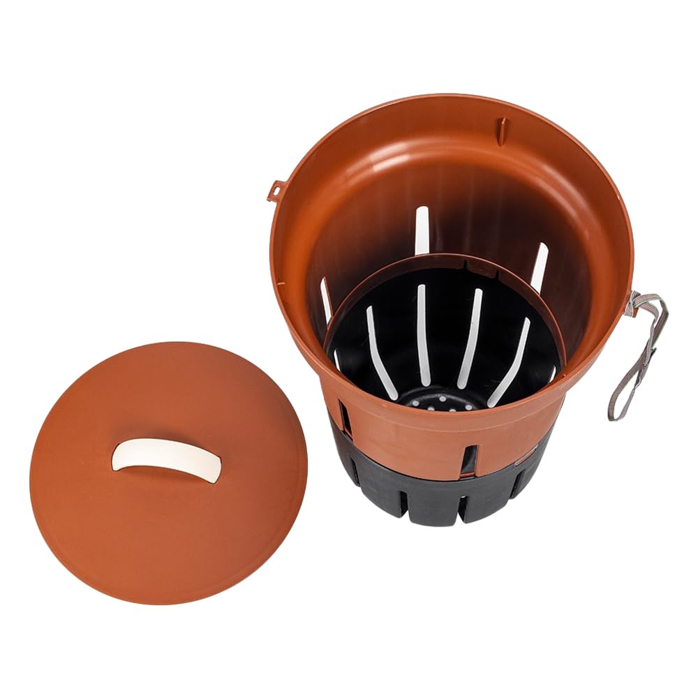 Lombricomposteur Terracotta à enterrer 12L | 250gr de vers de Compost | A enterrer dans Votre jardinière | Compostez Vos déchets organiques | Parfait pour Nourrir Vos Plantes