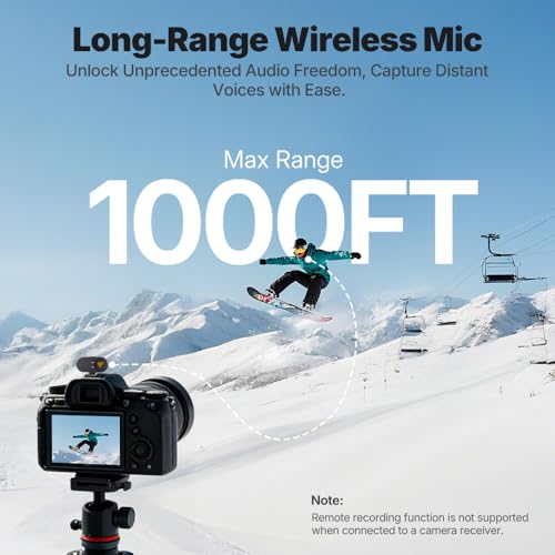 Image of MAONO Wireless Lavalier Microphone for Camera /PC /Laptop /Phones, Mini Lapel Mic with 48khz 24bit, 1000ft Range, Noise Cancellation, Gain Knob, Mono-Stereo Switch, 30H Use for Video Recording - Wave T5