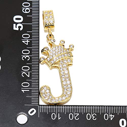 A-Z Letters Necklace Crown Necklace for Men Women 18K Gold Plated Letters Pendants with 23'' Chain Hip Hop Alphabet Name Jewelry Mom Gifts4