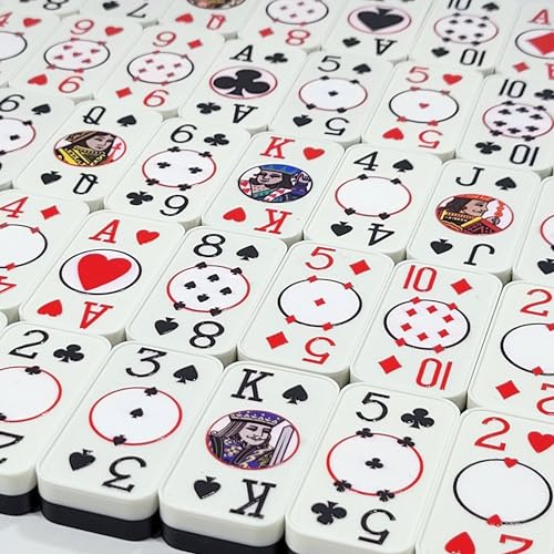 Cardian Poker Dominoes, cartas de poker duraderas plástico miniatura 6