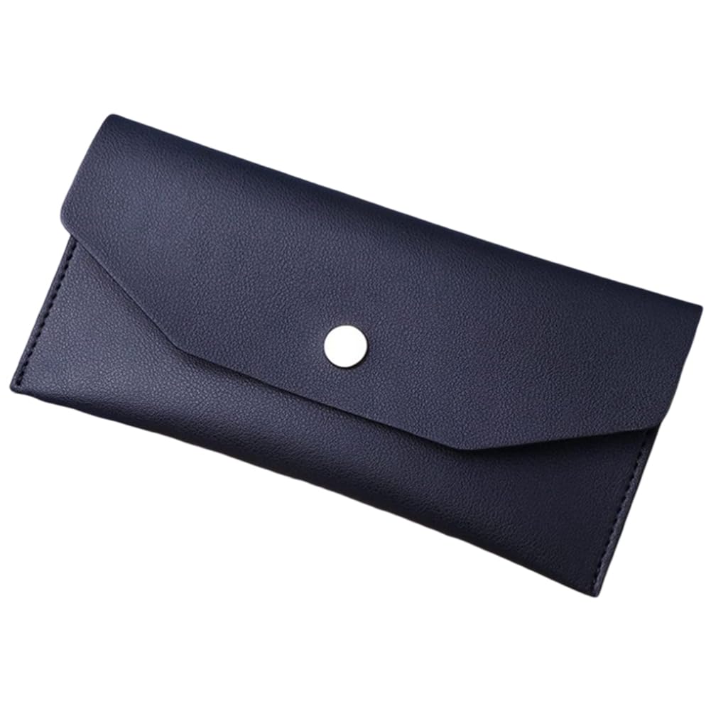 CALFOVERA 2PCS PU Leather Budget Binder Wallets Reusable Cash Money Envelops Black Small Waterproof Cash Banknotes Stuffing Bag Pouch Holders Retro Clucth Organizer for Men Women Business Travel