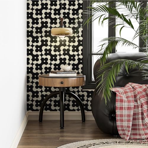 Ismoon Geometric Peel and Stick Wallpaper Boho Black and Beige Contact Paper 118"x17.3" Vintage Floral Wallpaper Removable Self-Adhesive Wall Paper Waterproof for Bathroom Wall Decor Vinyl Ismoon Geometric Peel and Stick Wallpaper Boho Black and Beige Contact Paper 118"x17.3" Vintage Floral Wallpaper Removable Self-Adhesive Wall Paper Waterproof for Bathroom Wall Decor Vinyl