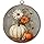 Vintage Fall Round Wall Art Decor, Pumpkin Autumn Retro