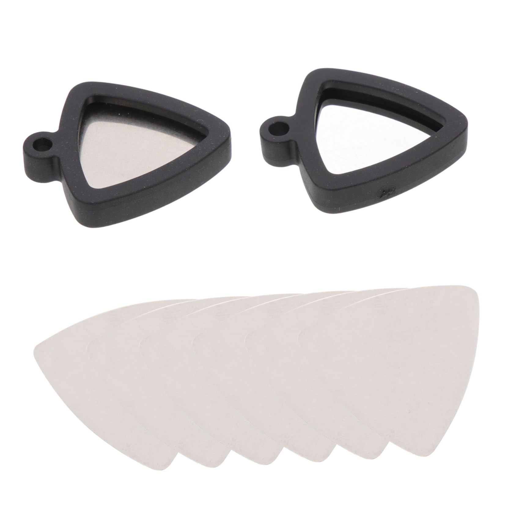 ibasenice 5sets Supporti Per Plettro Silicone Con Plettro Acciaio Inossidabile Accessori Per Chitarra Per Folk Elettrica e Acustica Pratico Per Musicisti