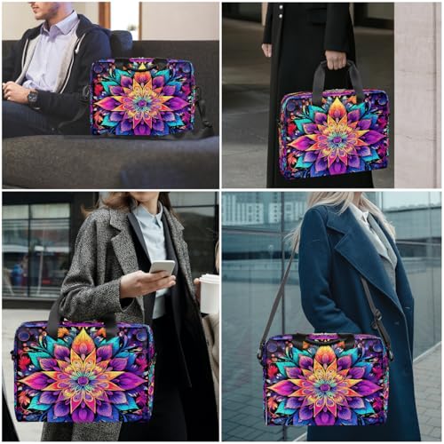 Bolsa laptop Mandala Bohemia 15.6 pulgadas colorida miniatura 2