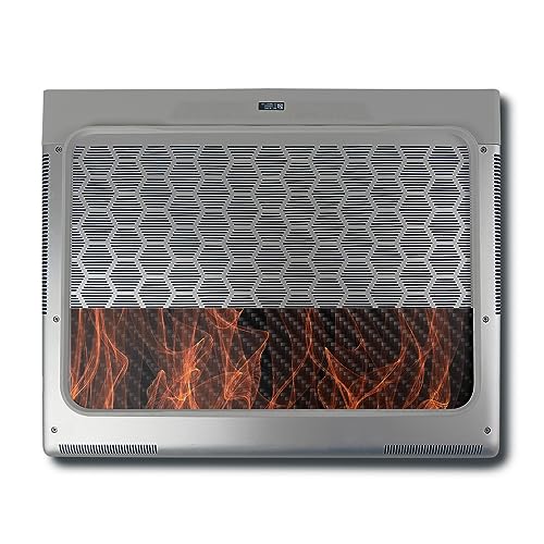 Image of MightySkins Carbon Fiber Skin Compatible with Alienware X16 R1 (2023) Full Wrap Kit - Charcoal Flames | Protective, Durable Textured Carbon Fiber Finish | Easy to Apply | Made in The USA