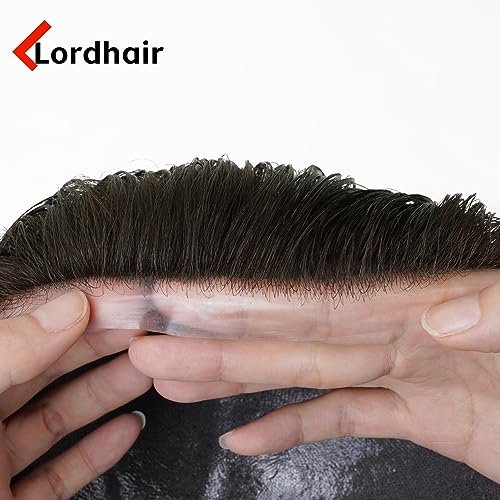 Lordhair Human Hair System for Men Mens Hair System Mens Toupee 0.03mm Thin Skin Hair Replacement System Base Size 8x10 Inch Light Medium Density Hairpiece - Image 4