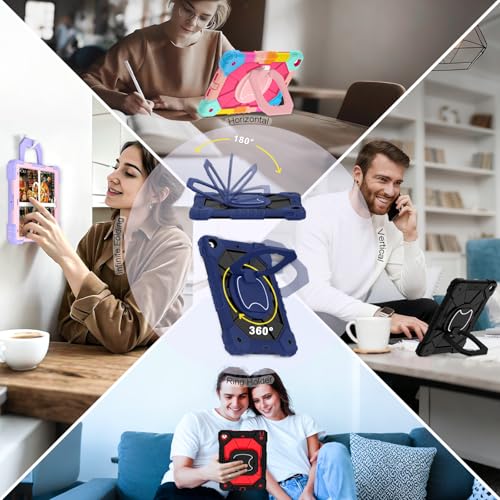 Image of Auizotl Case for iPad 9th /8th /7th Generation 10.2 Inch iPad Case 9th Gen | Screen Protector /360 Rotate Stand /Pen Holder,Full-Body Drop Protection Case iPad 9th /8th /7th Generation Cases,Navy Black