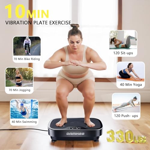 Image of Vibrating Board Exercise Machine, 9 Modes Vibration Platform for Lymphatic Drainage, 3D Upgrade Vibrating Board for Weight Loss, Home Body Fitness Equipment (Purple)