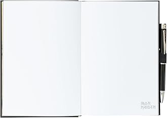 Grupo Erik A5 Notebook & Pen Set - Iron Maiden Merchandise | Projector Pen, Blank Journal Note Book, Plain Notebook A5 Sketchbook | Iron Maiden Gifts Under 15 Pounds