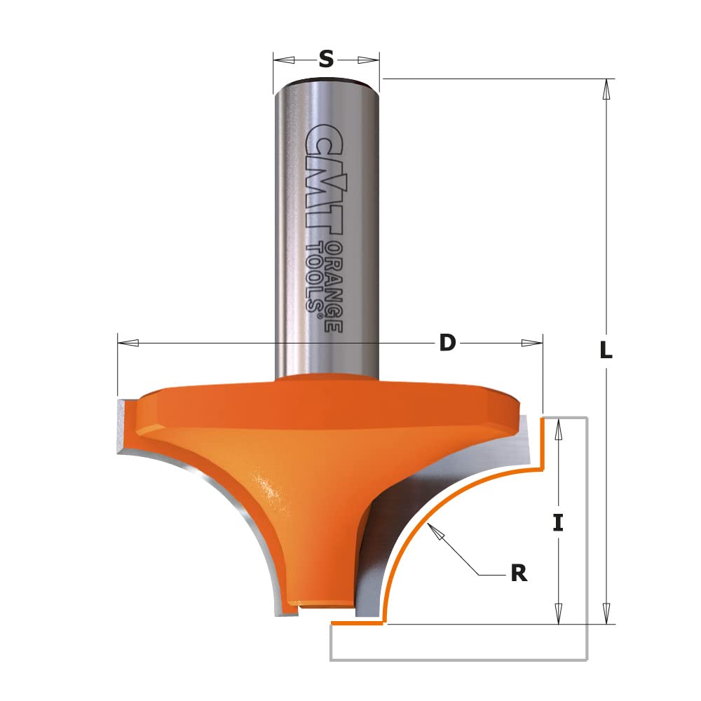 CMT ORANGE TOOLS 927.690.11 Fresa Radio concavo hm s 12 d 50.8 r 19, 5 V, Arándano
