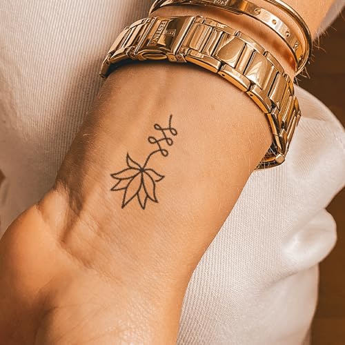 Inkster® Lotusblume Tattoo | Temporäres Tattoo...