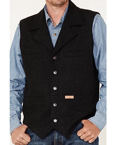 Panhandle Powder River Men's Black Solid Montana Vest4