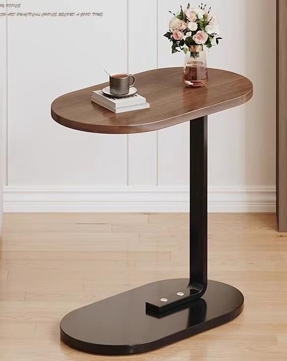 Home Side Tables for Small Spaces,Sofa Side Table Small Coffee Table Anti-Rust Waterproof, End Tables for Living Room Bedroom Balcony Office (BROWN)