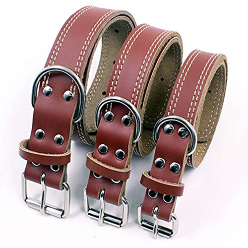 Collar de cuero para perros pequeños - Marrón