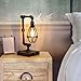 【Upgrade】FAGUANGAO 𝙄𝙣𝙙𝙪𝙨𝙩𝙧𝙞𝙖𝙡 Table Lamp,𝙎𝙩𝙚𝙖𝙢𝙥𝙪𝙣𝙠 Knob Control Stepless Dimmable Edison Pipe Desk Lamp with USB A+C Ports,Bedside Lamp for Bedroom,Office,Living Room(Bulb Included)