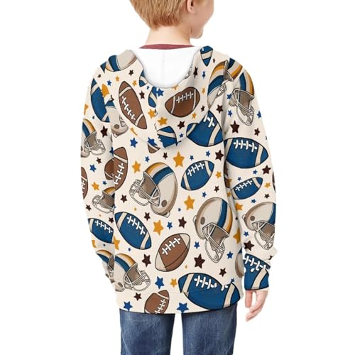 Image of Biyejit Kids Novelty 3D Graphic Printed Hooded Sweatshirt Boys Girls Zip Up Hoodies Age 6-16 Years