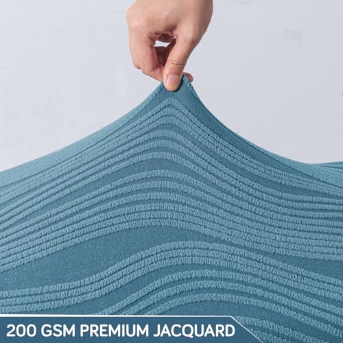 Image of HOKIPO 200gsm Knitting Jacquard Bench Cover, 'Nestiva Series', Sea Blue (AR-6237-BLU)