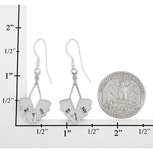 Turquoise Earrings 925 Sterling Silver & Genuine Gemstones (Choose Color) (Turquoise)4