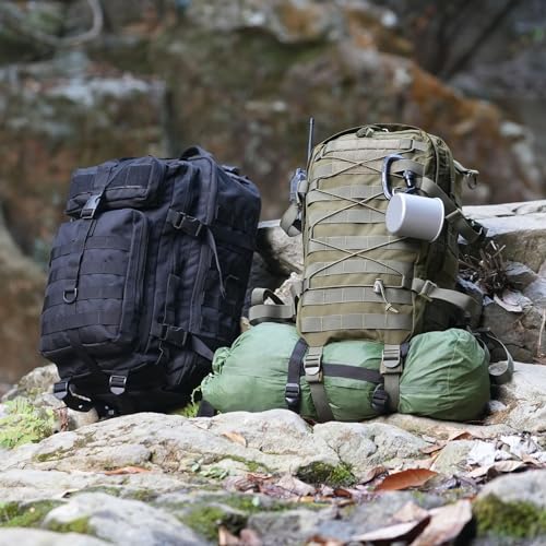 HUNTVP Military Backpack, 20L Tactical Rucksack Small Work Bag Molle Daypack Army Motorcycle Backpacks for Men Women Camping Cycling School Travelling Hiking Trekking Hunting Sport(20l-Black) - Image 8