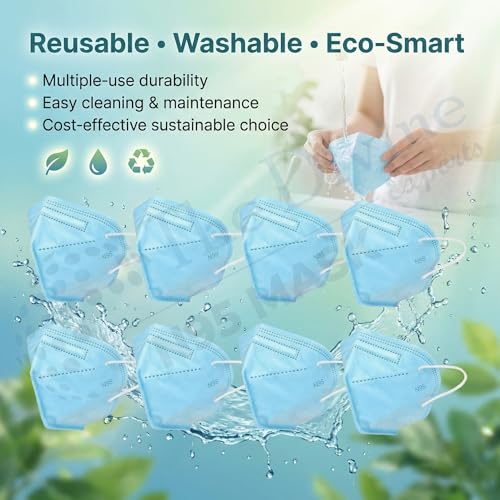 Image of Reusable & Washable Face Mask - Breathable Foldable Non-Woven Fabric Mask with Adjustable Ear Loops for Everyday Use, Comfortable Unisex Fit