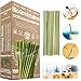 Produktbild Gras Strohhalme | Strohhalme Wiederverwendbar  100 St | ECO Strohhalme | Cocktail Strohhalme | Umweltfreundliche Trinkhalme | Kompostierbare Strohhalme | Einwegstrohhalme | Grasstrohhalme Nachhaltige