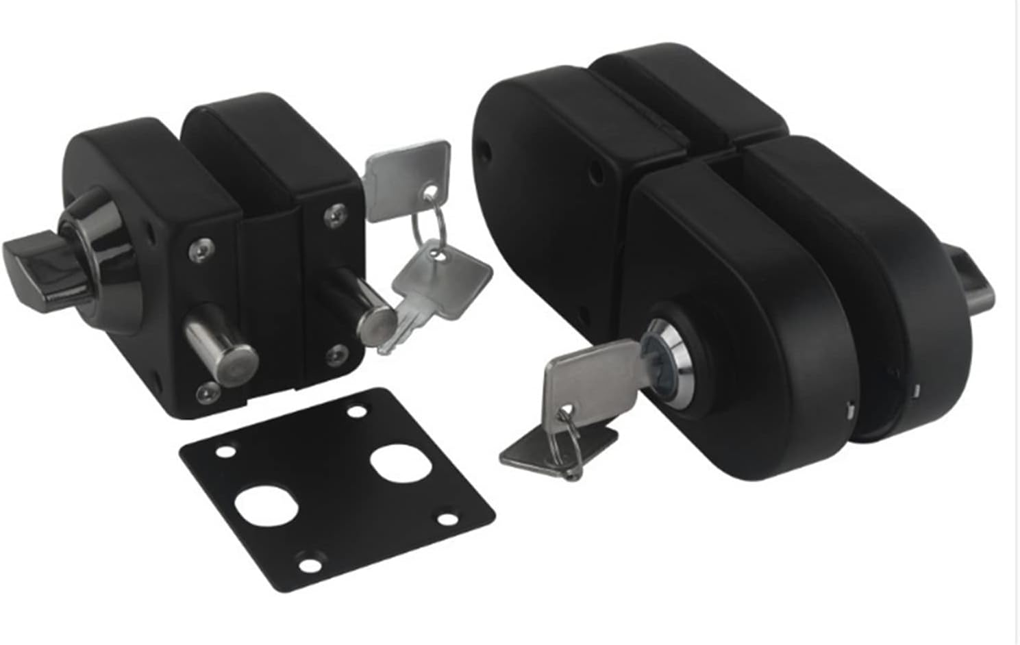 Stainless Door Lock for Office Bathroom Shop Hotel Door Thickness 10-15mm MMS395 1Pcs (Color : Single Door Knob)