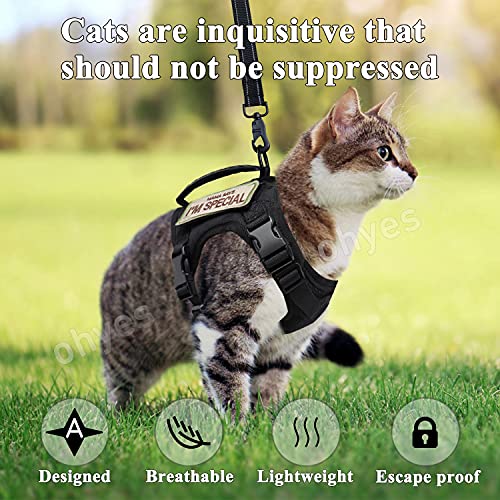 Tactical Cat Harness and Leash for Walking,Escape Proof Soft Adjustable Pet Vest Harness for Large Cat,Breathable Mesh… - Image 5