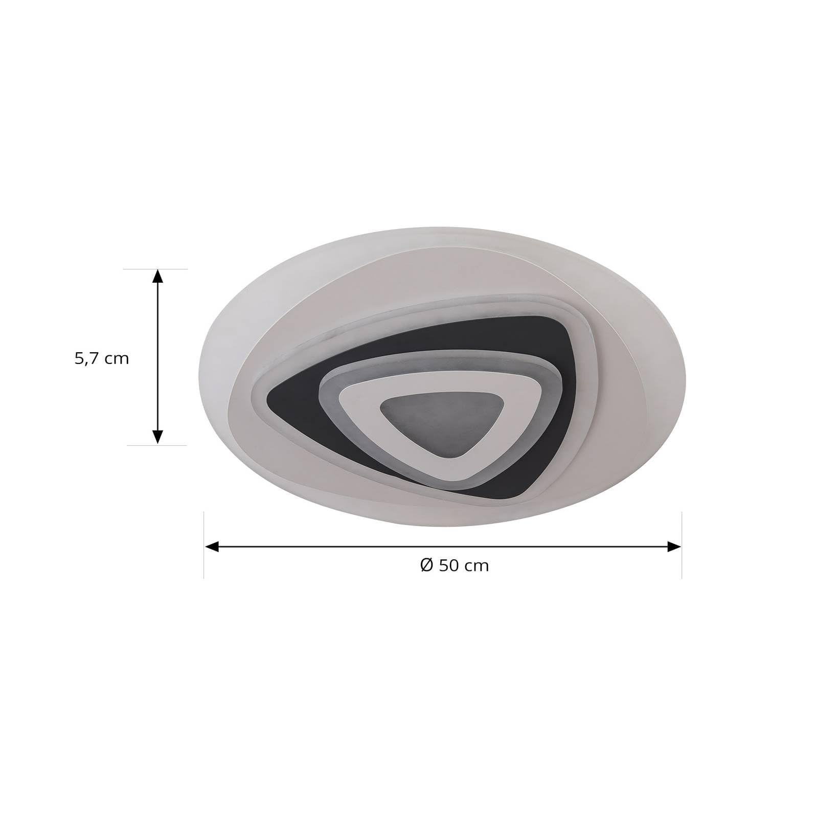 Lindby LED Lámpara de techo Rebeka (Moderno) en Blanco hecho Plástico e.o. para Salón & Comedor (1 llama, lámpara, plafón