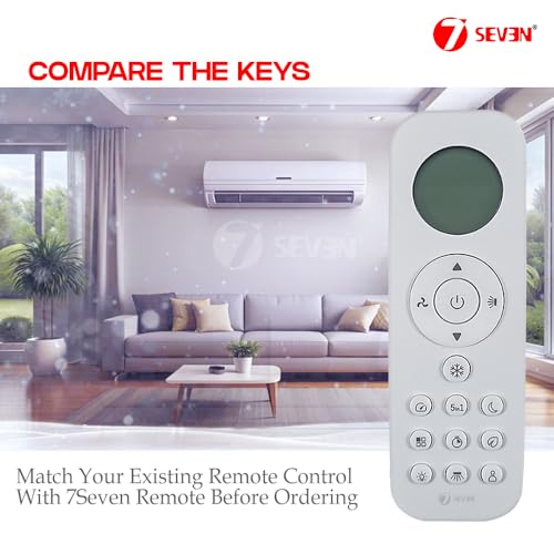 Image of 7SEVEN Compatible with Bluestar AC Remote Control Model 301 Fit for IC518VNU IC518YNUR 1 1.5 2 Ton Split & Window Air Conditioner - Match Key by Key Exactly with existing Bluestar AC Remote Function