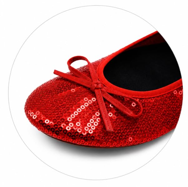 Image of Foldable Flats for Women, Portable Ballet Shoes for Wedding &Travel Comfort