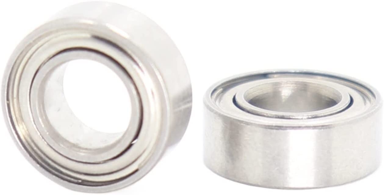 HYUJNAFZR 2PCS SMR74ZZ Stainless Steel Hybrid Ceramic Bearings 4 * 7 * 2.5mm ABEC-7 for Fishing Reel Handles Bearing SMR74 ZZ SMR74-2Z