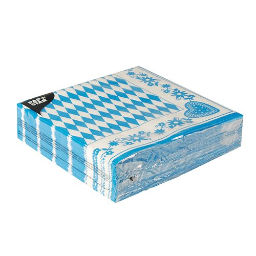 400 Servietten 3-lagig 1/4-Falz 40 x 40 cm "Oktoberfest" (84489)