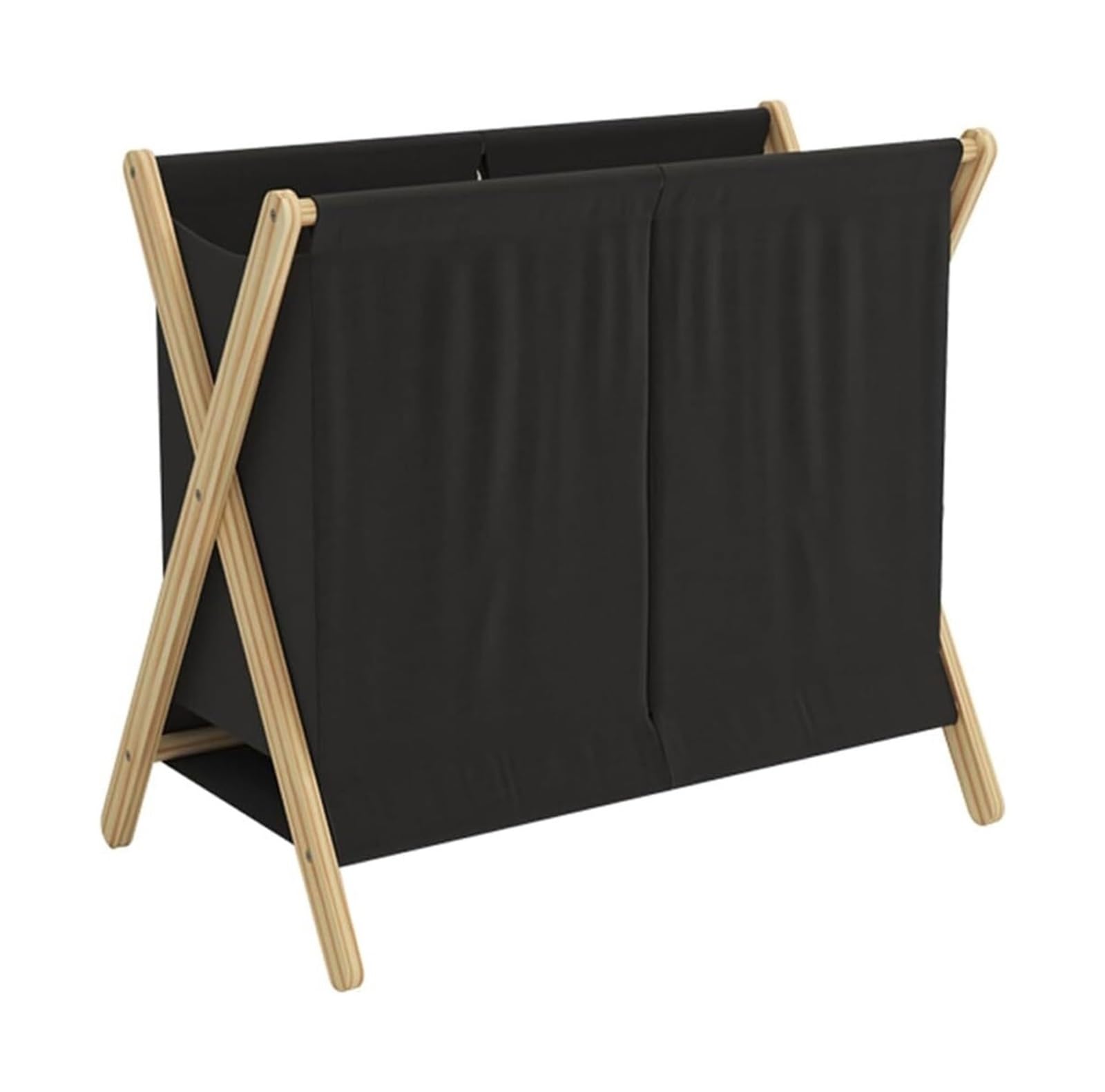 Folding dirty laundry basket, Foldable Collapsible Wood Laundry Basket for Bedroom Kitchen Multicolor(/Black a)
