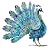 Alpine Corporation - 23" Tall Outdoor Metallic Peacock Tail Spread Yard Statue – Vibrant Garden Sculpture for Patio, Lawn, or Entryway (Multicolor)