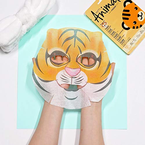 Masque Bar LB00314 Pretty Animalz Tiger Facial Sheet Mask (6 Pack) — Korean Beauty Skin Care Treatment — Antiseptic thumb #2