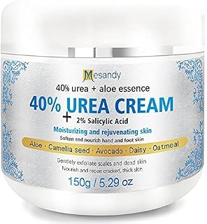Urea Cream 40 Percent for Feet Maximum Strength with 2% Salicylic Acid, Callus Remover, Dead Skin Exfoliation, Hand & Foot Cream for Dry Cracked Hands ,Elbows, Feet, Heels, Knees
