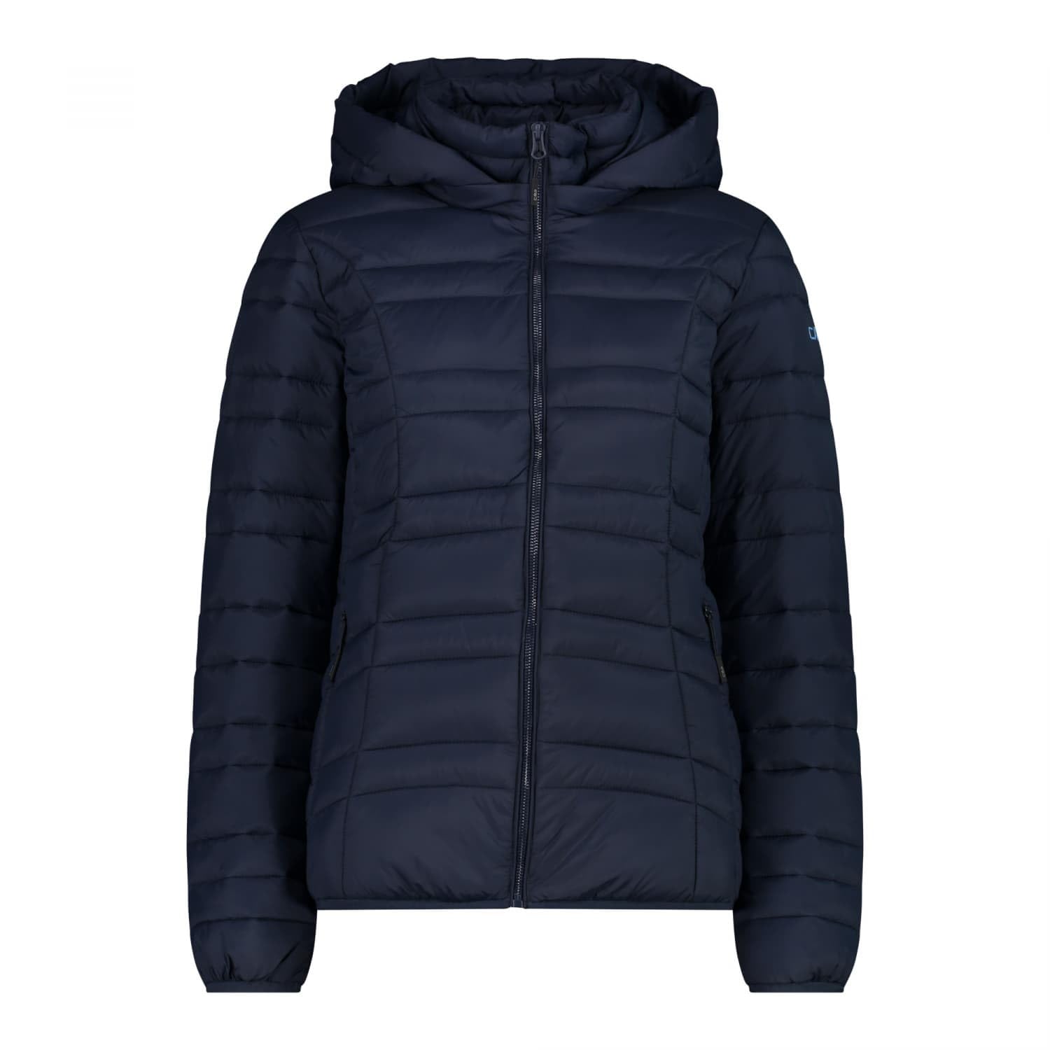CMP - Chaqueta de nailon con capucha desmontable para mujer, color azul oscuro, talla 46