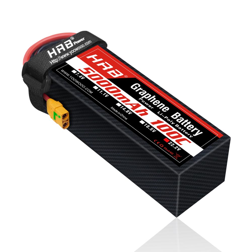 DXF 6S Lipo Battery, 22.2V, 100C, 7000mAh, RC Battery with XT90 Plug for RC Car, Truck, RC Car, Boat, Helicopter, Truck, Truggy RC Hobby (1 Pack