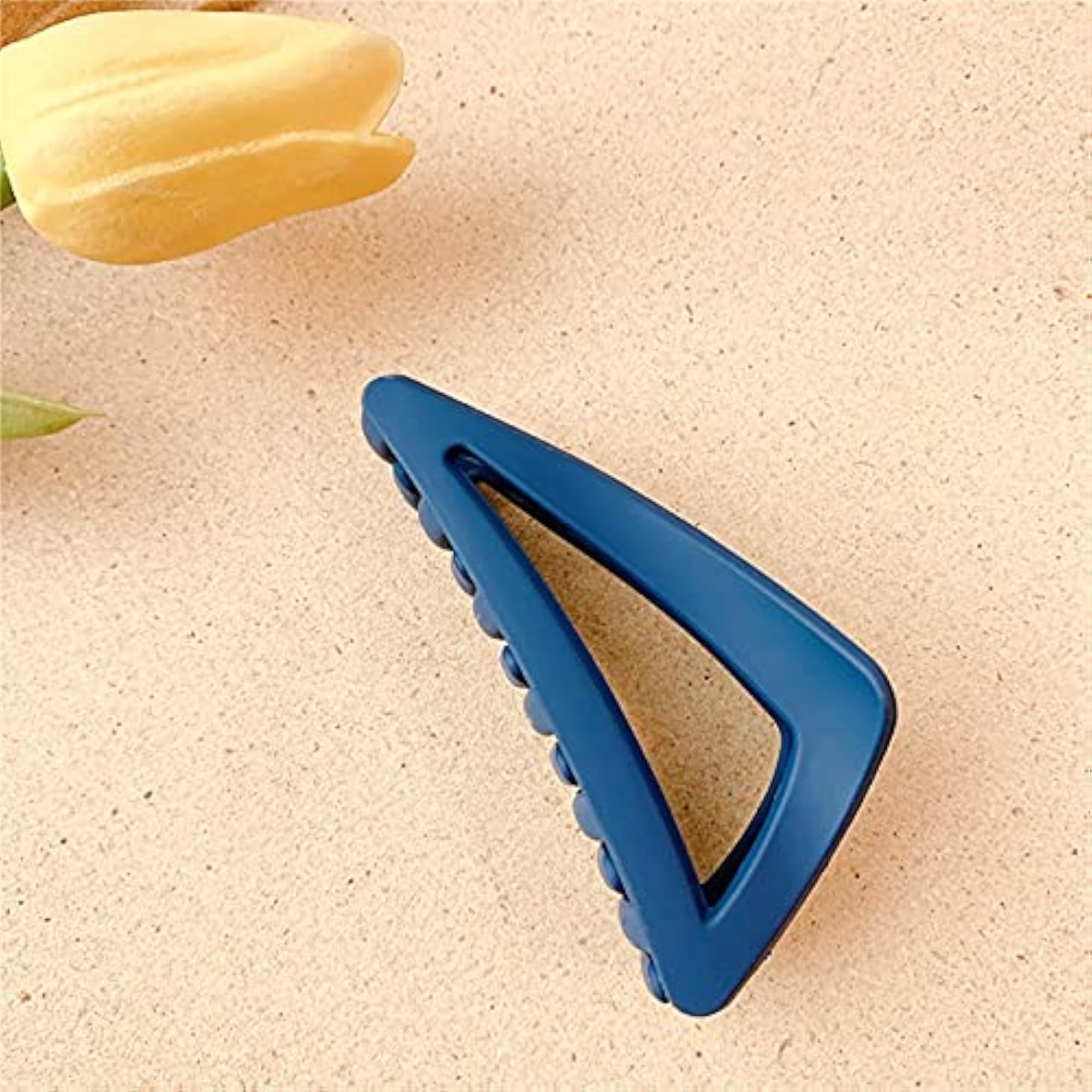 6pcs Solid Color Matte Triangle Hair Claw Clips, Strong Hold