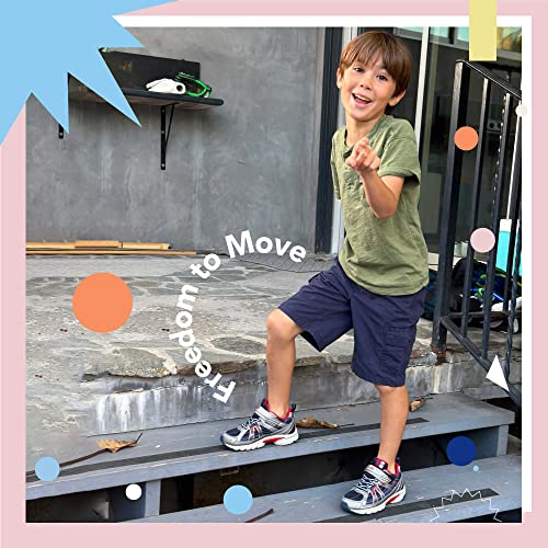 Tsukihoshi 3570 Storm Strap-Closure Machine-Washable Youth Sneaker Shoe With Wide Toe Box And Slip-Resistant, Non-Marking Outsole - Blue/Gray, 3 Little Kid (4-8 Years) #TOP1