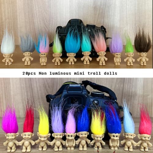 30 mini muñecos Troll luminosos vintage 2.36 pulg miniatura 3