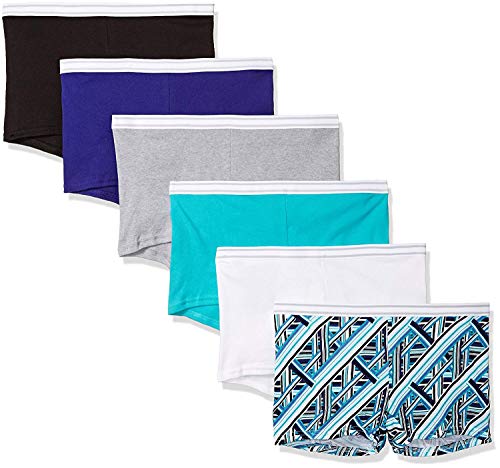Hanes Women's 6 Pack Sporty Boyshort Panty (Small (5), Assorted)