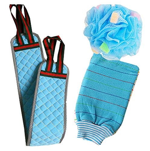 Dragon Troops Long Shower Loofah Bath Sponge,Utility Bathroom Accessories for Men & Women,Blue