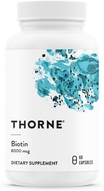 THORNE Biotin – Vitamin B7 (Biotin) for Healthy Hair, Nails, and Skin – 60 Capsules THORNE Biotin – Vitamin B7 (Biotin) for Healthy Hair, Nails, and Skin – 60 Capsules