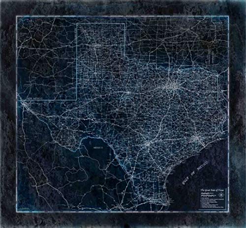 Stellar Texas Wall Map 39' W x 36" H (Paper)